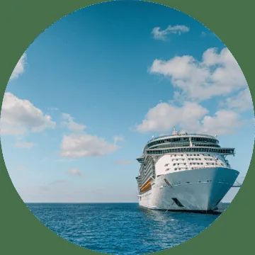 A cruise ship in an Italian port